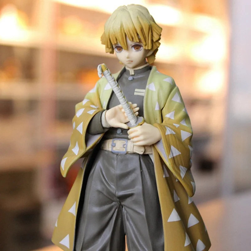 Аниме Demon Slayer Kimetsu no Yaiba Agatsuma Zenitsu ПВХ фигурка Коллекционная модель игрушки куклы 18