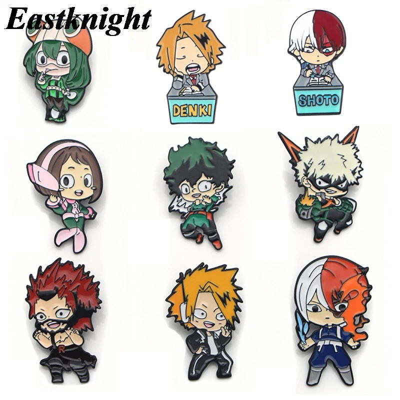 

K41 Wholesale 20pcs/lot Anime Boku No Hero Academia My Hero Academia Metal Enamel Pins Brooches Pin Badge