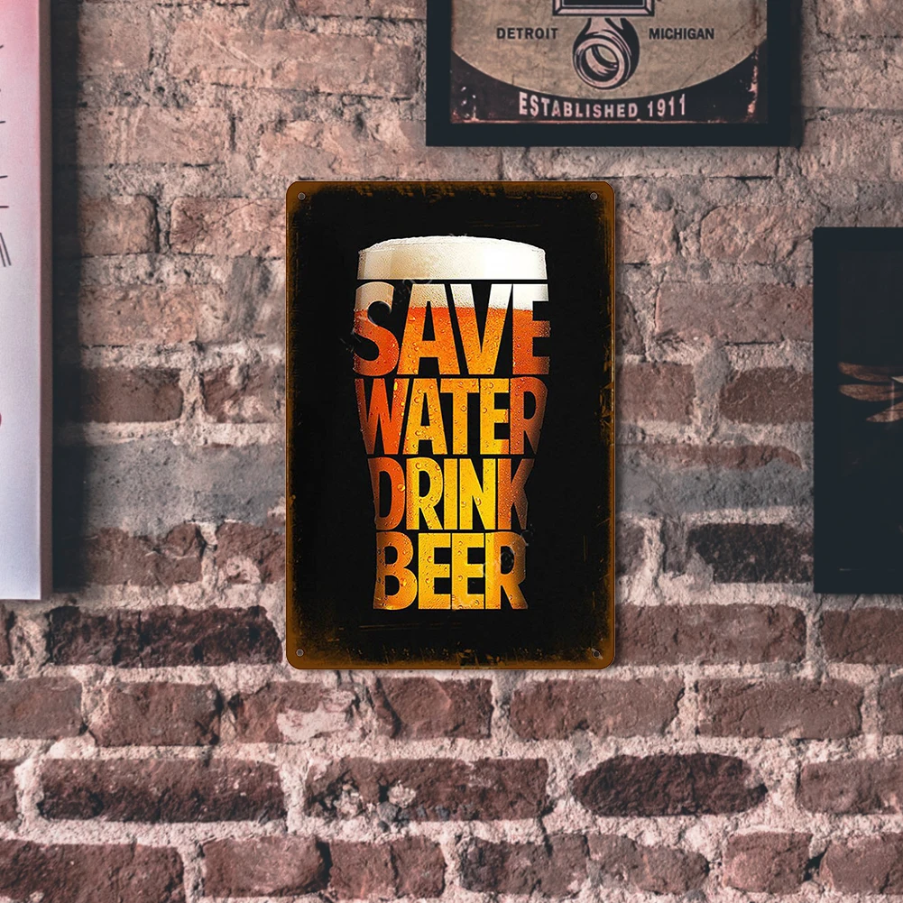 

Whisky Vintage Metal Tin Sign Wine Brand Retro Letters Sign Plaque Beer Metal Wall Art for Bar Pub Man Cave Wall Decor