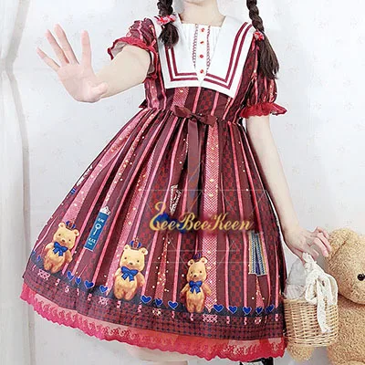 dress Корона медведь Косплей Костюм для взрослых на Хеллоуин платье принцессы для косплея милые девушки японский сладкий Лолита платье женское готическое платье - Цвет: dress