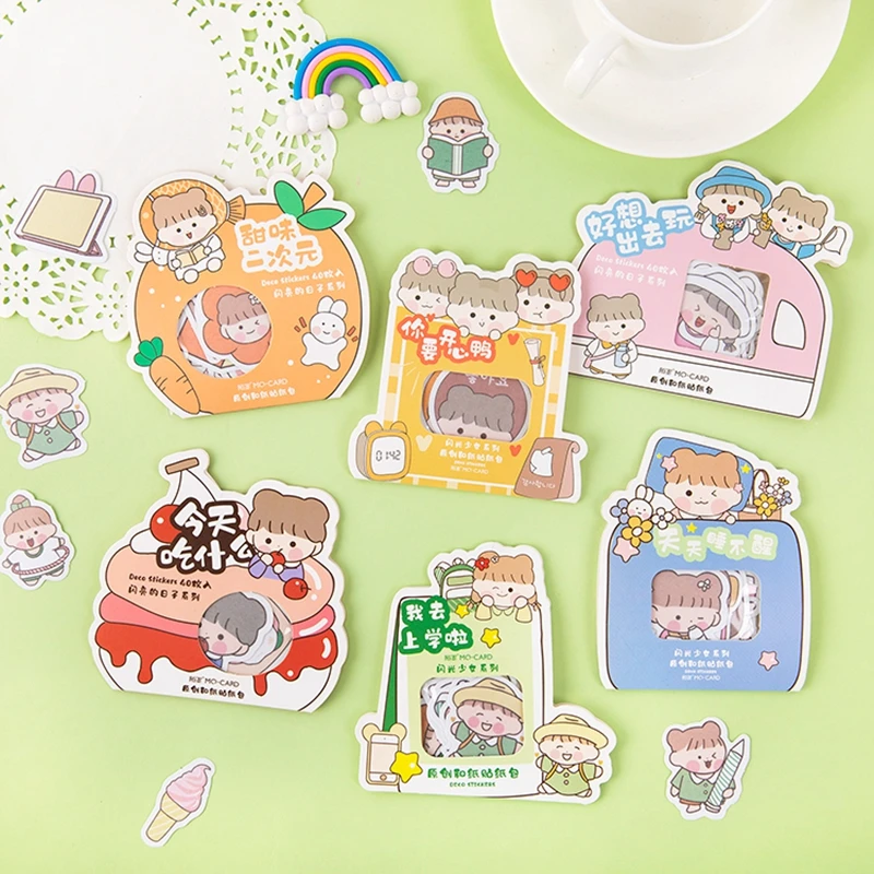 

40Pcs/Pack Kawaii Shining Girl Series Stickers Diary DIY Album Stick Label Decorative Scrapbooking Sticker Cute Stationery Gift