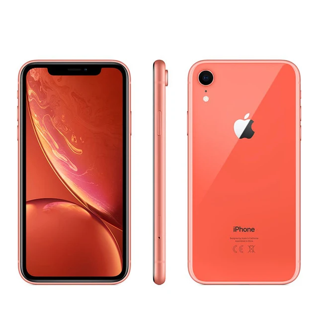 Coral color Разблокированный Apple iPhone XR | 6," жидкий retina полностью ЖК-дисплей 64 Гб/128 ГБ/256 ГБ rom 4G Lte Apple смартфон - Цвет: Coral color