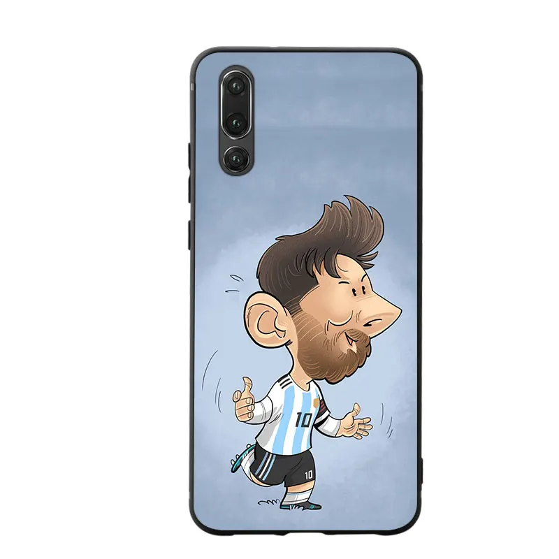 RKQ футбольный мультфильм Месси чехол для телефона huawei Psmart P10 P20 P30 Lite 2019 Honor 8X9X10 20 mate
