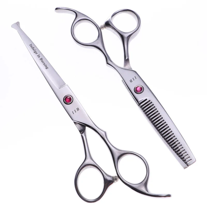 

6 Inch Professional Pet Scissors Dog Grooming Straight Cutting+Thinning Shears Kit Japan440C Safety Use of Animals