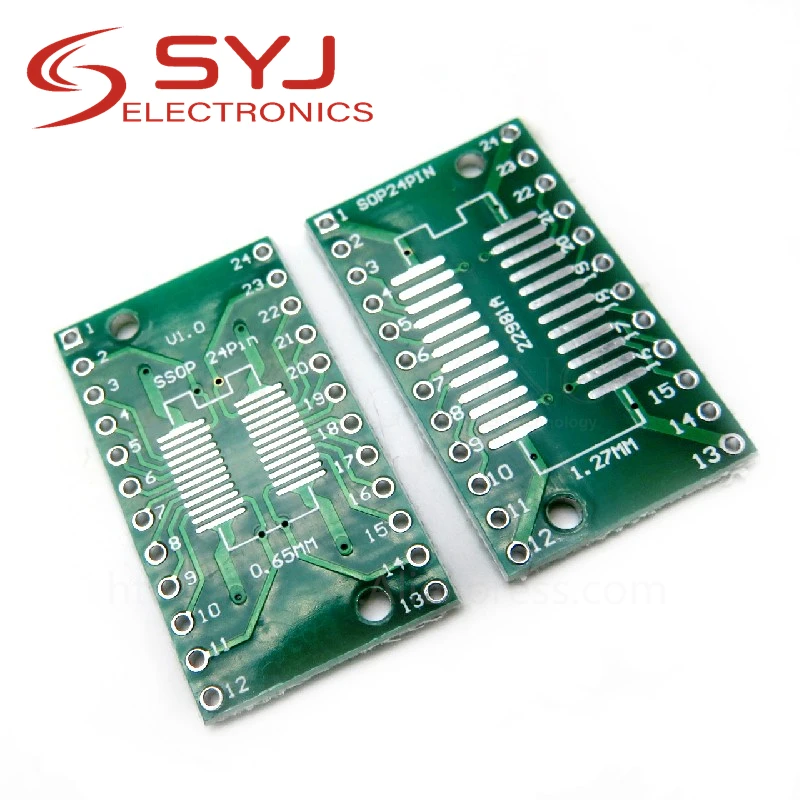 10 шт./лот SOP24 SSOP24 TSSOP24 к DIP24 печатная плата SMD DIP 0 65 мм/1 27 мм до 2 54 Pin шаг