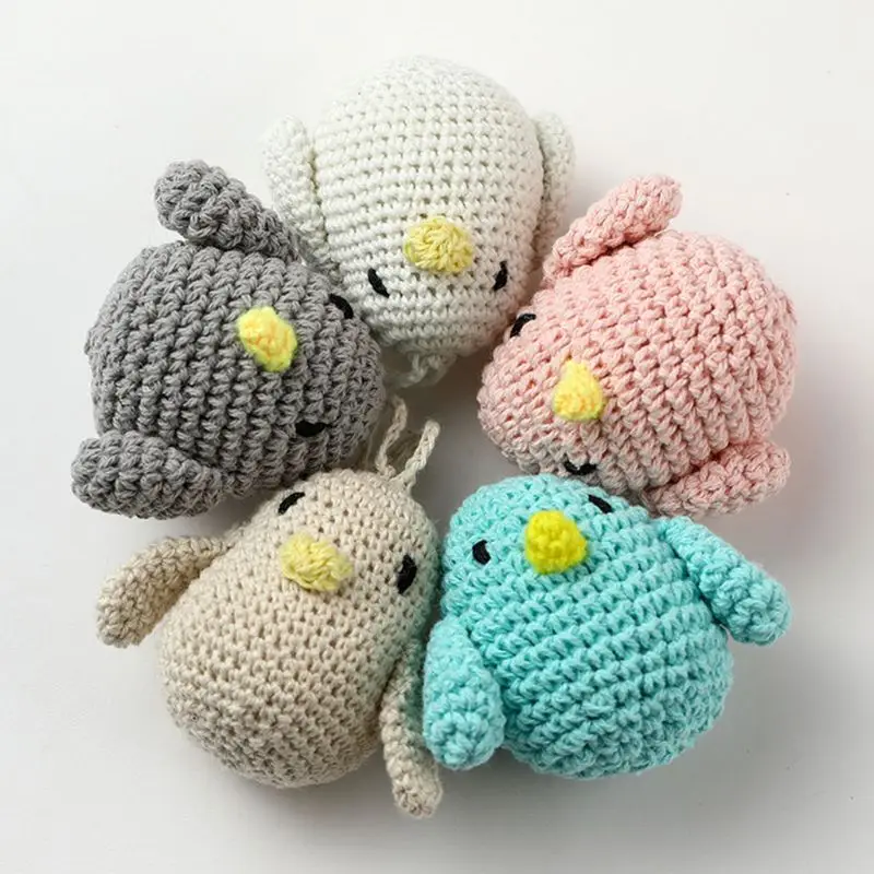 Handmade Crochet Cotton Bird DIY Baby Pacifier Chain Accessories Infant Newborns Teether Toy Gifts | Мать и ребенок