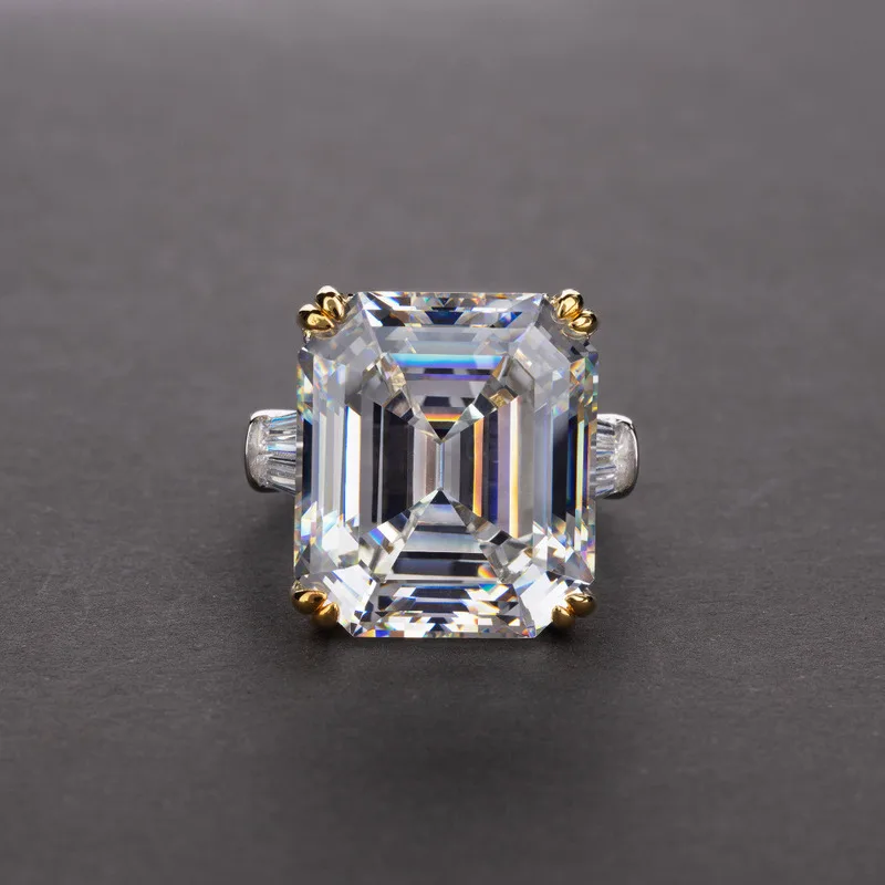 

European and American Square Ring Luxury High-End Elegant Luxury Ring