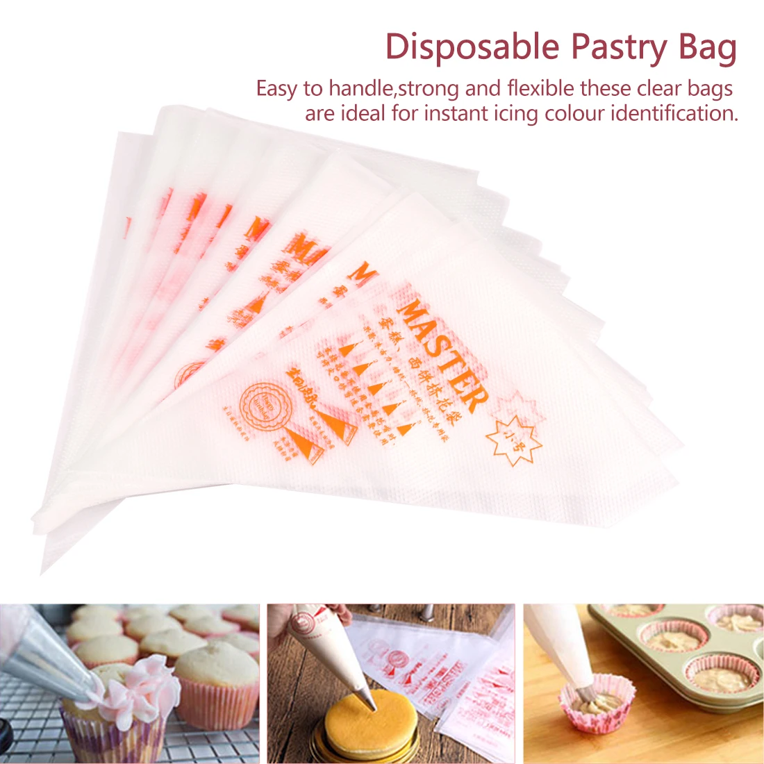 100 шт. в упаковке Одноразовые трубопроводов Сумки для декорирования торта