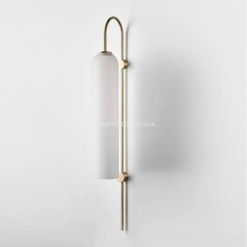 

Luxury Glass Wall Lamp Blue White Glass Tube Wall Lamp for Living Room Bedside Bedroom Study Living Room Aisle Decoration Lamp