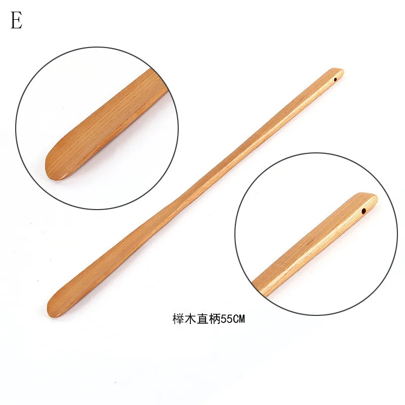 

1pc Craft Wooden Shoe Horn Wood Long Handle Shoehorn Lifter With Hanging Rope For Shoes Accessorie Horns 13 Styles