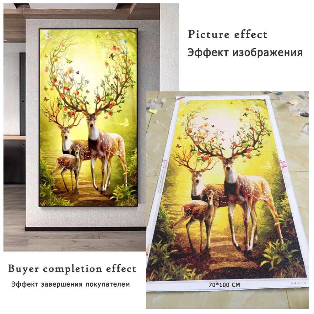 5D Diamond Painting DIY House Full Cross Stitch Kits Embroidery Lake Needlework Sets Handicraft Autumn Decoration | Дом и сад
