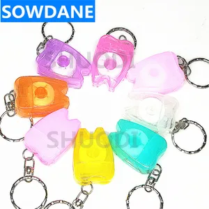 5 шт., портативная зубная нить в форме зуба, для ухода за полостью рта, длина 15 м