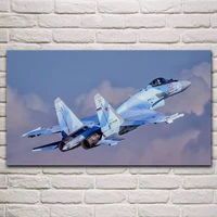 su 35 aircraft super maneuverable fighter generation 4 fabric posters on the wall picture home living room decoration km340
