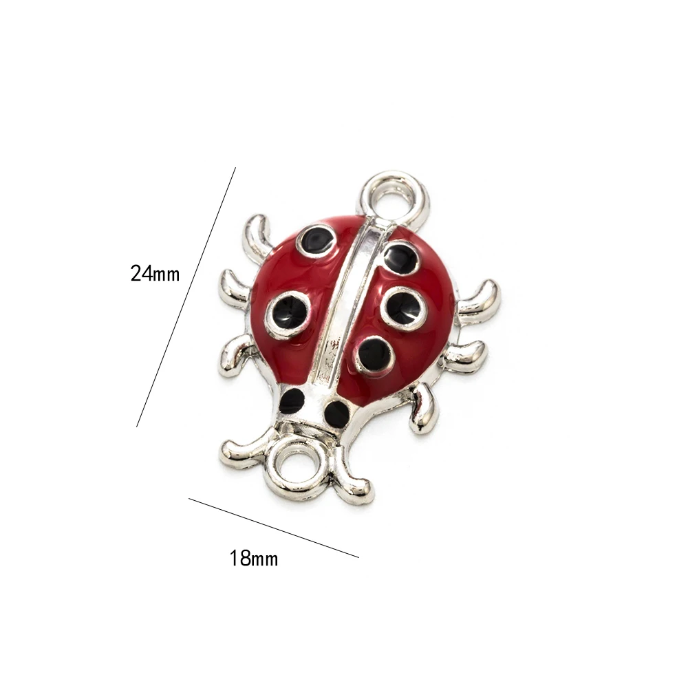 Meibeads 6 шт./лот модные подвески с божьей коровкой Подвеска из сплава подходит для