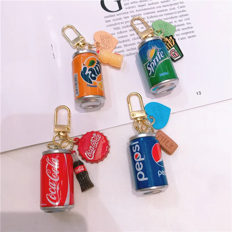 Мини Имитация Cola &quotспрайт бутылка брелок очарование напитков брелки для ключей