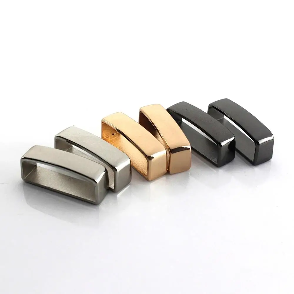 

2 Pcs Metal Belt Keeper D Shape Belt Strap Loop Ring Buckle Parts for Leather Craft Bag Strap Belt 40mm