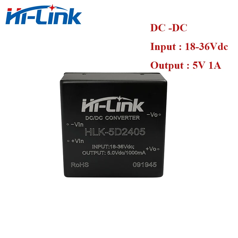 Бесплатная доставка 10 шт./лот от постоянного тока до 24 В 5 в 1 А источник питания Hi