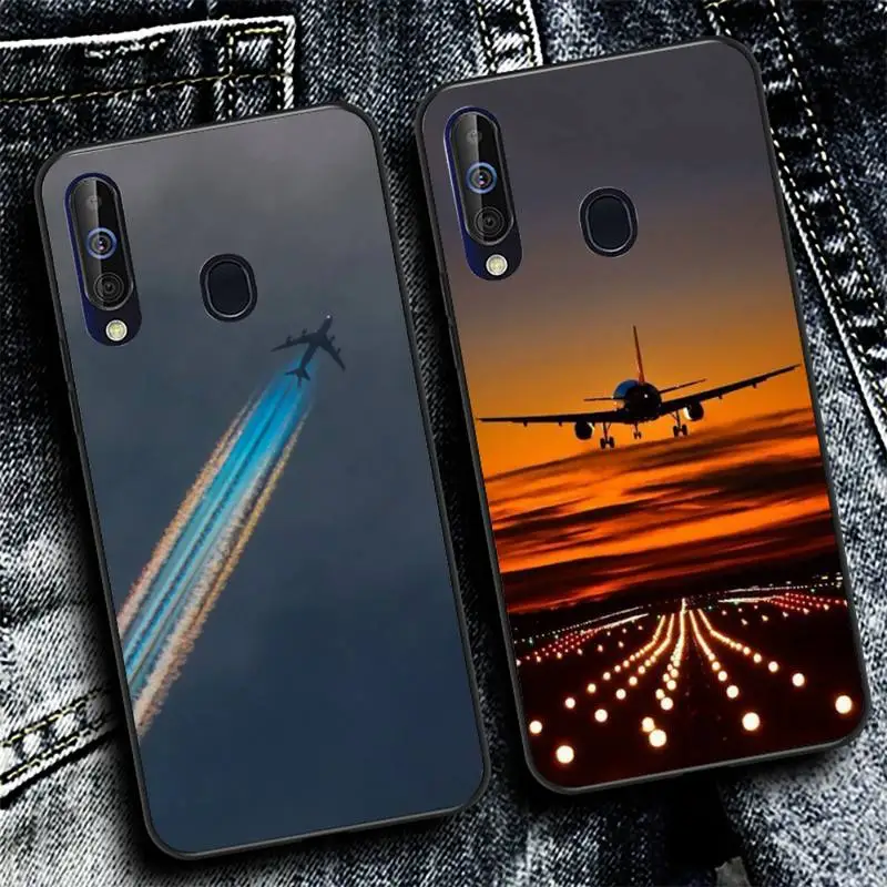 

YNDFCNB Aircraft Airplane Fly Travel Phone Case for Samsung A51 01 50 71 21S 70 10 31 40 30 20E 11 A7 2018