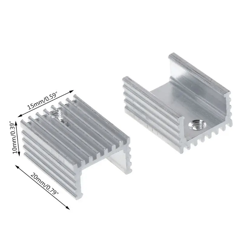 

10Set TO-220 Cooling Radiator Aluminum Sheet Heatsink Transistor Heat Sink Cooler Radiator Silicone Pads for Computer Components