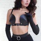 Женский кожаный ремень для груди, сексуальное женское бондажное белье, корректирующий бюстгальтер, ремни подтяжки, гот, Харадзюку ремень