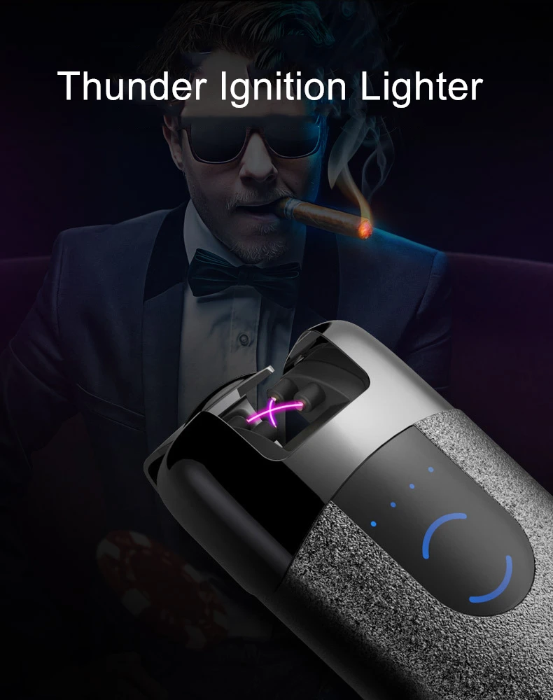 USB Электронная двойная дуговая зажигалка, сенсорная Индукционная электрическая зажигалка, светодиодный сигаретная плазма, Индукционная импульсная дуговая зажигалка
