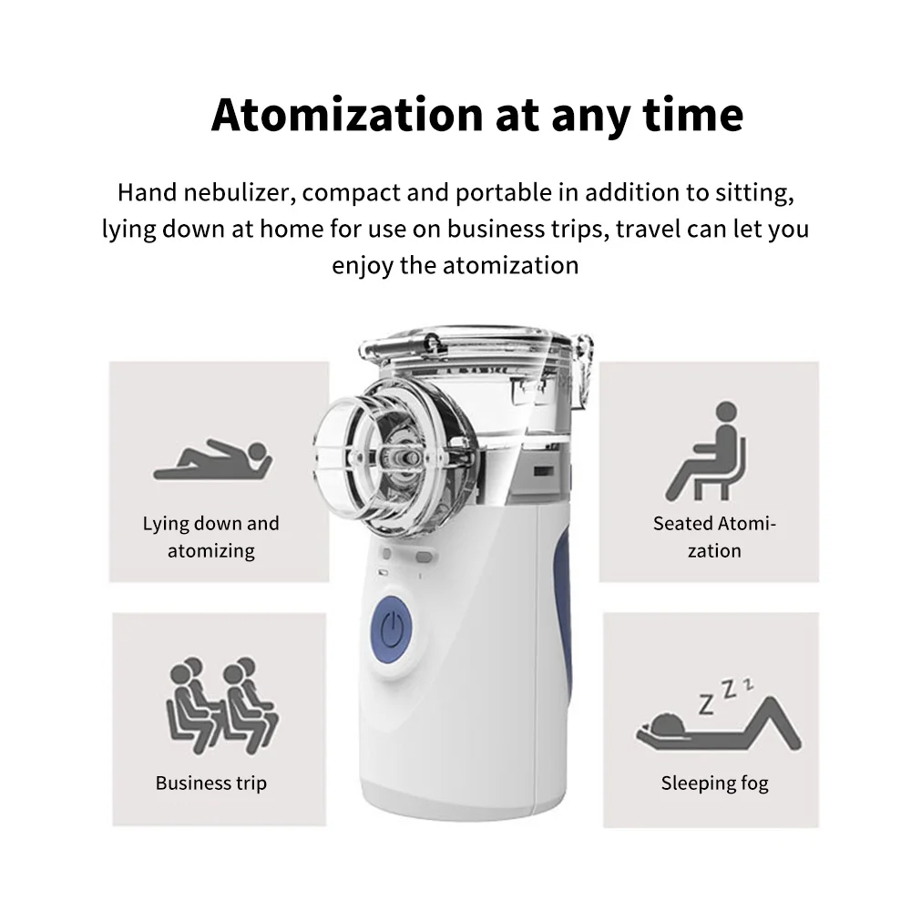 

Mini Portable Ultrasonic Nebulizer Inhaler Asthma Machine Handheld USB Replaceable Battery Ultrasonic Nebulizer Silent New Hot