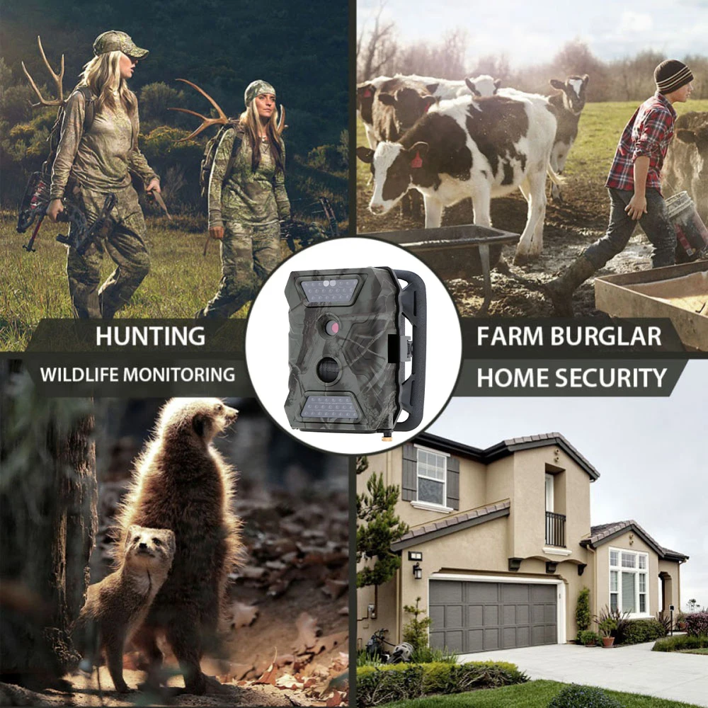 

Wildlife Trail Camera Waterproof 12MP 1080P Infrared Hunting Game Camera with Night Vision Surveillance Tracking Camera
