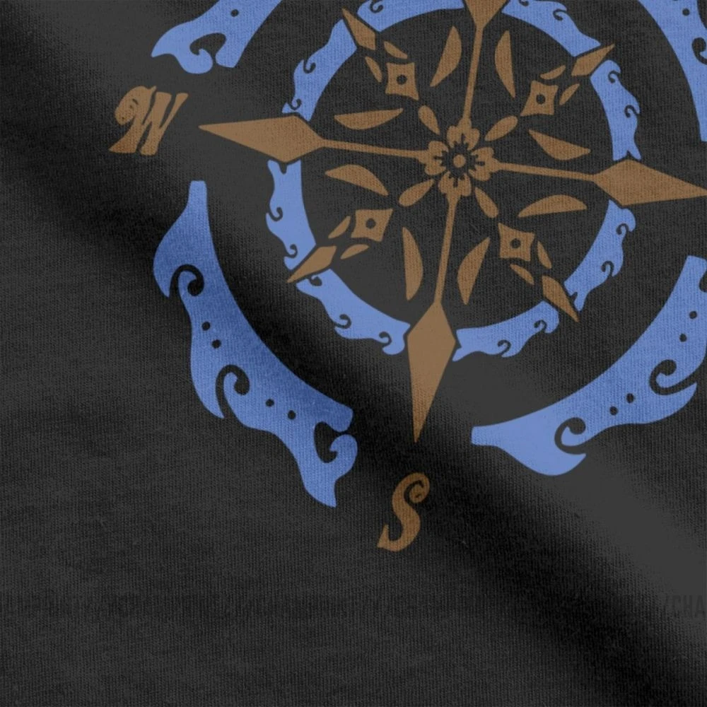 Футболка в стиле стимпанка морской компас подарок Шестерня Мужская футболка