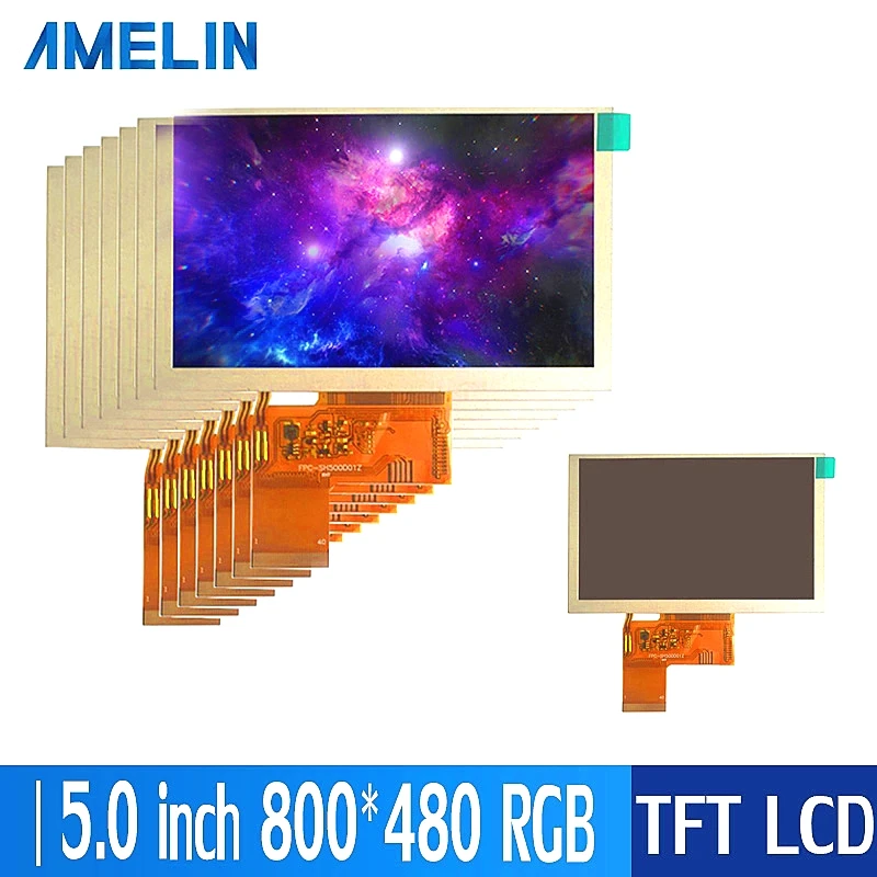 5-дюймовый TFT-экран типа IPS с разрешением 800*480 RGB-интерфейс 1000 яркость может
