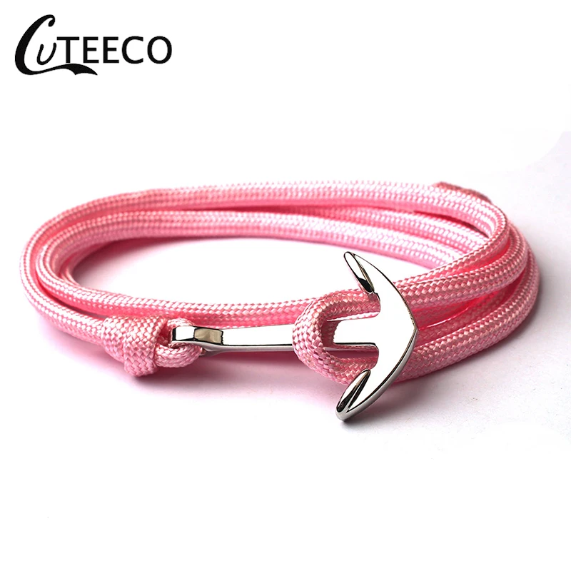 Новые браслеты CUTEECO с якорем для женщин Шарм 550 веревочная цепочка выживания
