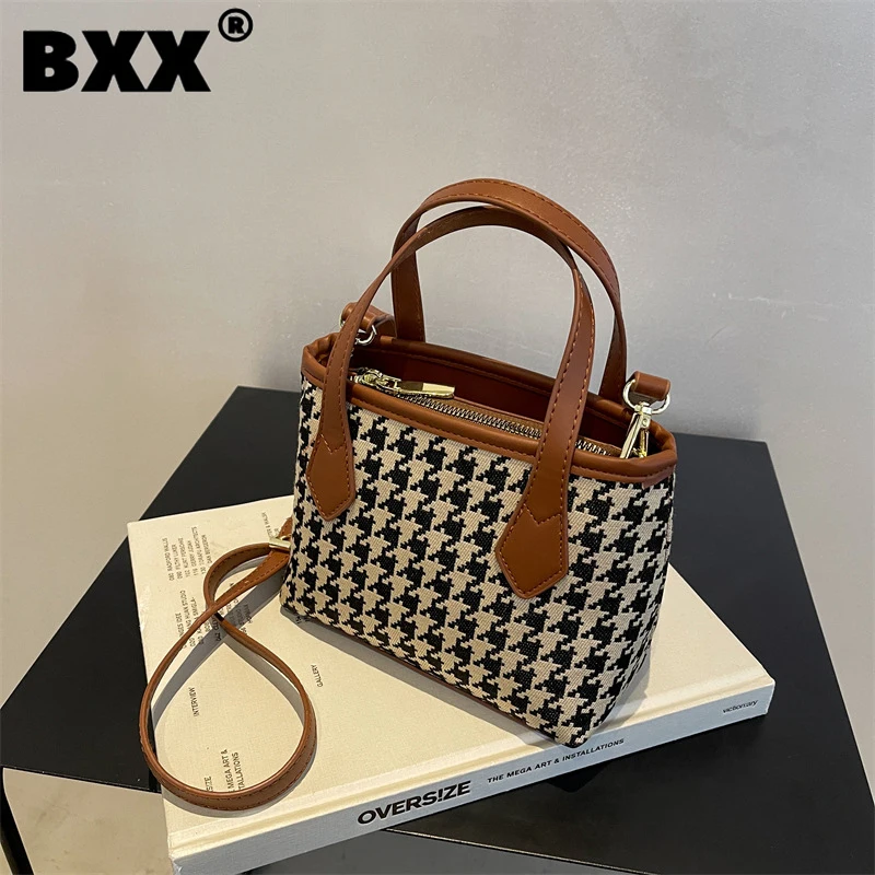 

[BXX] Woman New Brand Retro Plaid Small Handbag Pu Leather Personality All-match Crossbody Shoulder Bag Fashion Tide 2021 GF1205