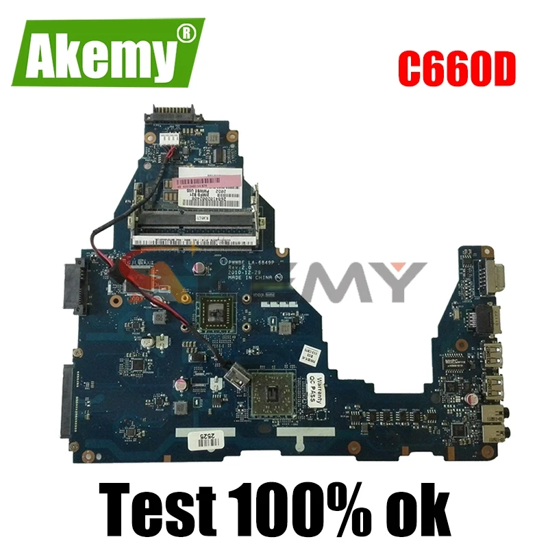 

AKEMY K000124420 для Toshiba Satellite C660D EME240 Материнская плата ноутбука LA-6849P DDR3 ноутбук материнская плата