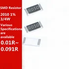 Сопротивление SMD 2010, 50 шт., 3 Вт, 4 Вт, 1%, 0,01r  0,091r, 0,015r, 0,02r, 0,03r, 0,047r, 0,05r, 0,062r, 0,082r, R010, R020, R030, R047, R050, R091, R082