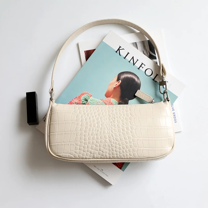 Трендовая Новинка 2019 года из натуральной кожи аллигатора винтажный багет Rachel