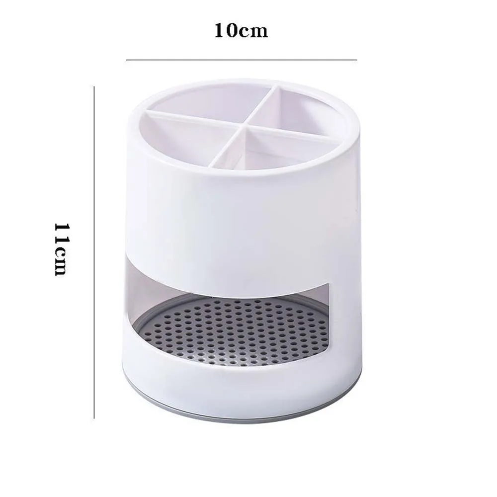 

Plastic Electric Toothbrush Holder Bathroom Toothpaste Holder With Four Compartments And Drip Tray Kitchen Ventilation Shelf