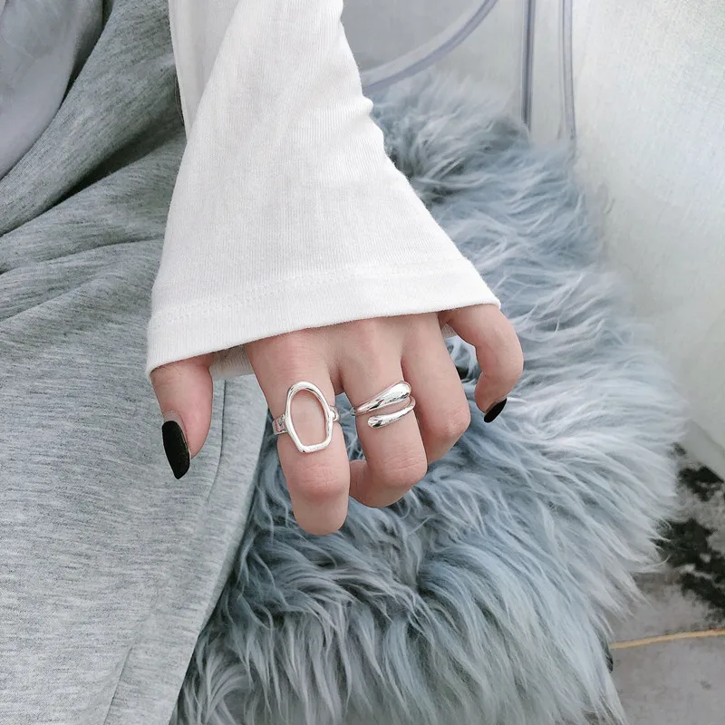 FFLACELL корейские новые металлические геометрические Овальные Полые двухслойные