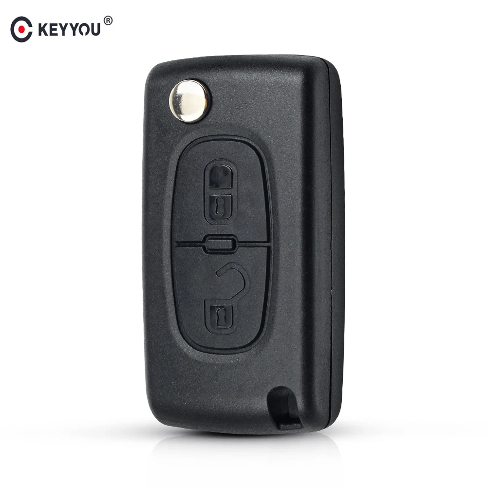 KEYYOU 10x для Citroen C2 C3 C4 C6 Berlingo 2 кнопочный раскладной чехол ключей Ce0523 VA2 Blade Remote Key Shell