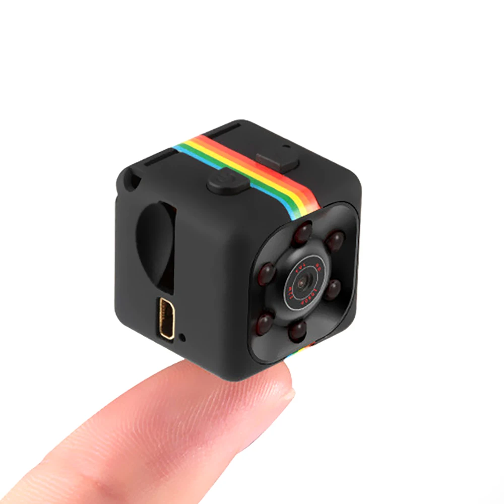 Черный Новейшая SQ11 мини камера HD 1080P камера ночного видения Мини Видеокамера экшн-камера DV видео диктофон микро камера s - Цвет: Черный
