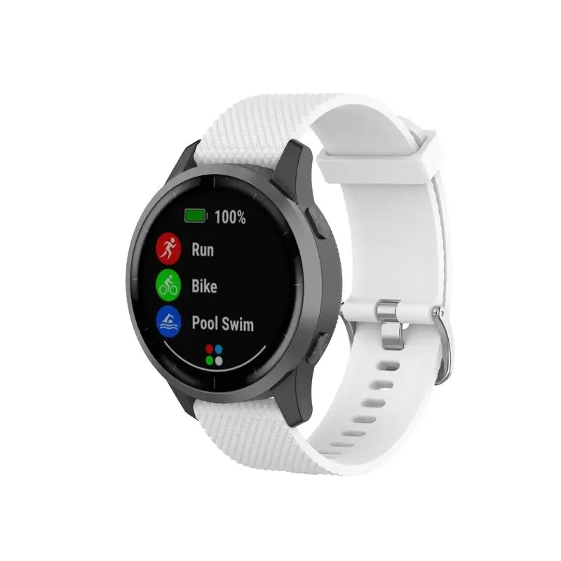 Sport Silicone Watchband Strap for Garmin vivoactive 4S Smart Bracelet texture sports silicone strap Band |
