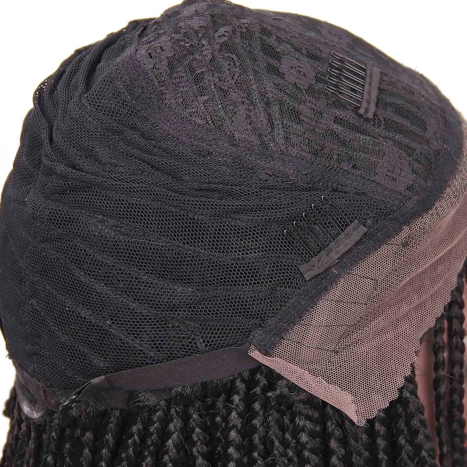 

Lace Front Braid Wigs for Women Synthetic Short Bob Wigs Ombre Red/Black Lace Front Braided Wigs for Afro Natural Hair Full Wig