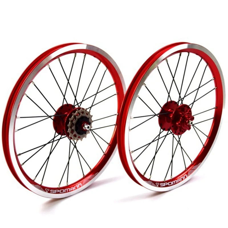 Günstig SPOMANN MTB 16 Zoll/305 Disc Bremse Variabler Geschwindigkeit 3 Geschwindigkeit Rad Set Klapp Bike Hub 74/85mm Öffnung Getriebe