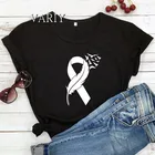 Женская футболка с принтом из лент и птиц, летающих, эстетическая футболка, с изображением рака груди