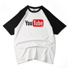 2020 крутая Молодежная Футболка с коротким рукавом, Мужскаяженская одежда с принтом логотипа YouTube, хлопковая забавная футболка с круглым вырезом для мужчин, бесплатная доставка #02