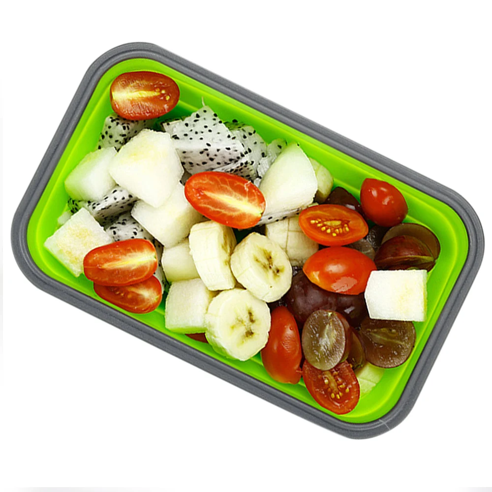

4pcs Silicone Lunch Box Folding Food Container Eco-Friendly Picnic Camping Outdoor Lunchbox