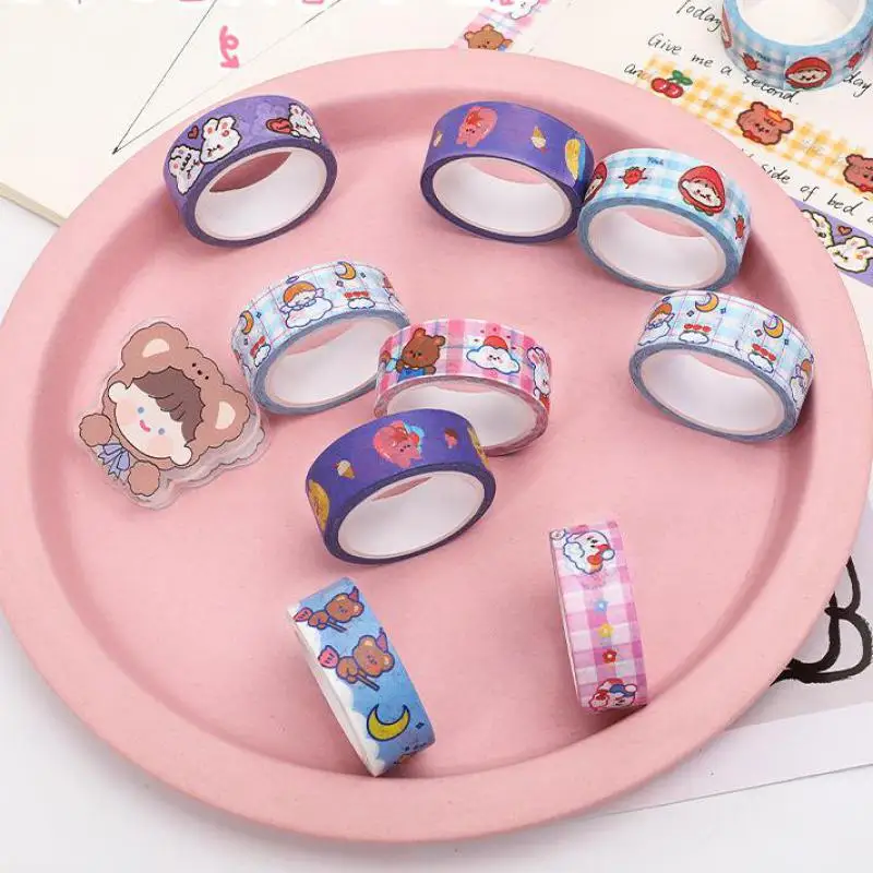 1pc/продавать лента Washi Носки с рисунком медведя из мультика Cub вручную учетной