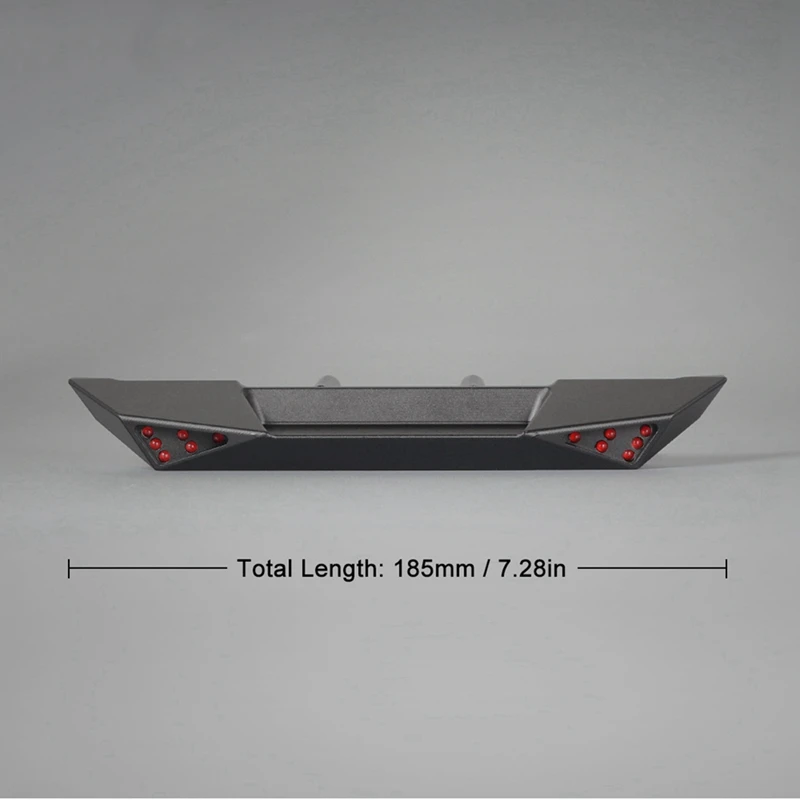 

4 Pcs Metal Rear Bumper with LED Light for 1/10 RC Crawler Axial SCX10 90046 90047 Traxxas TRX4 RGT 86100,Rear & Front