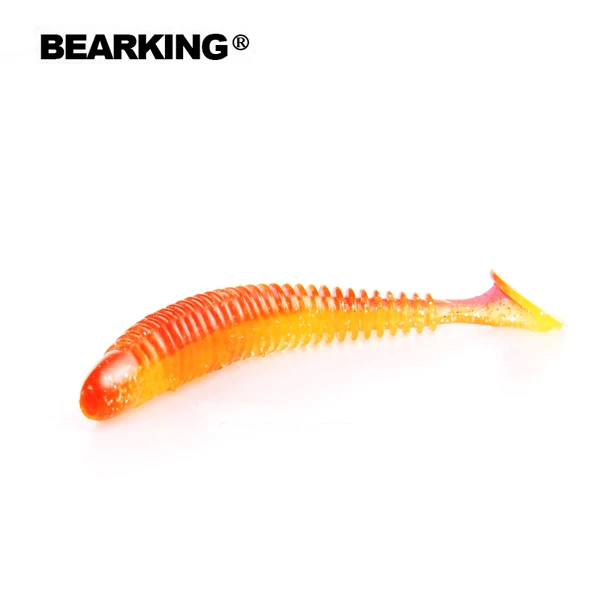 B Bearkinghot приманка для рыбалки, мягкая профессиональная приманка, 4 дюйма, 6 шт., 10 см/4,8 г, качественный искусственный карп, воблеры - Цвет: B