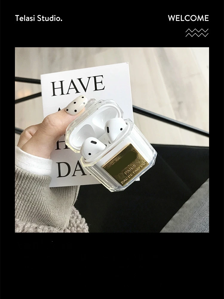 Силиконовый чехол в виде флакона духов для airpods, защитный чехол для наушников, Bluetooth, беспроводной Чехол для наушников, чехол для зарядки
