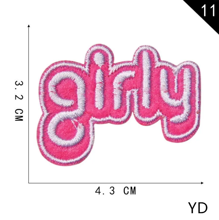 Новое поступление 10 шт. вышитых надписей термоклейкие Мультяшные нашивки значки