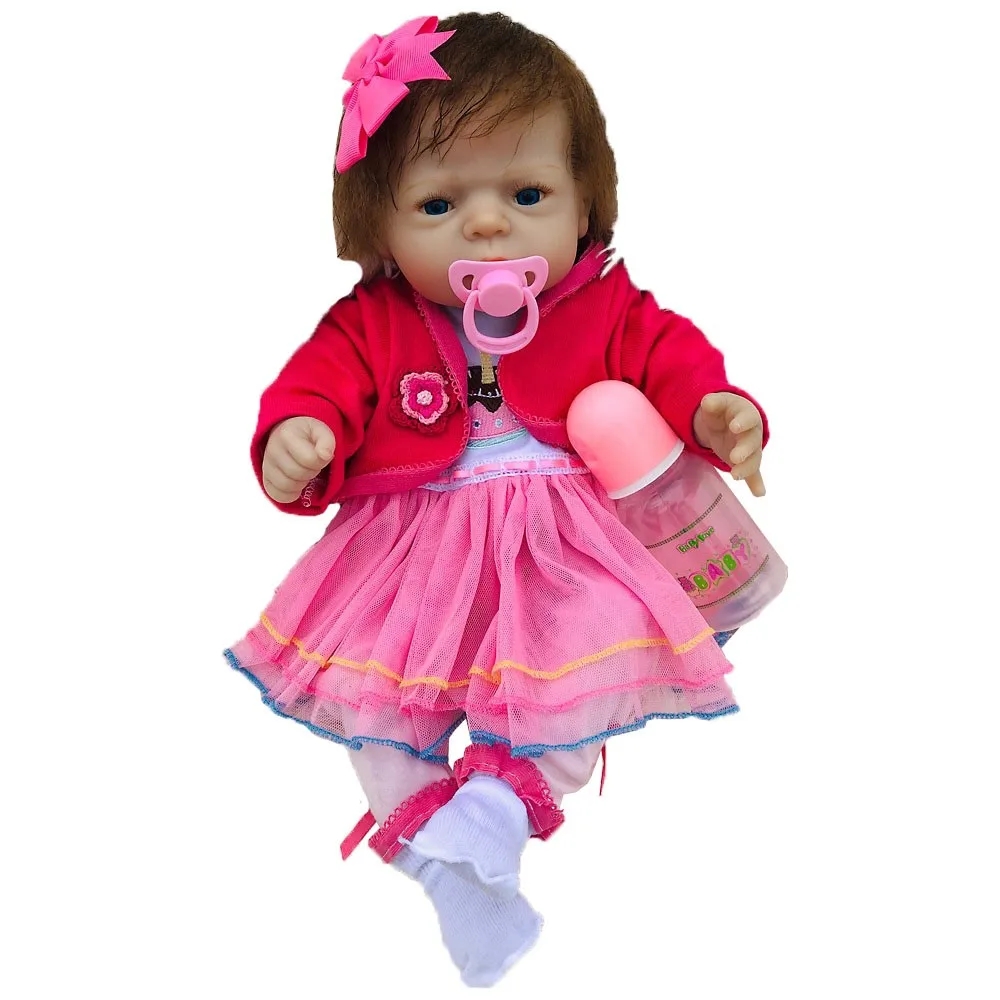 Babies Reborn Baby 22 inch Soft Silicone simulation baby Dolls Whole Body Birthday Christmas Surprise Gifts |